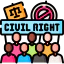Civil right movement icon 64x64