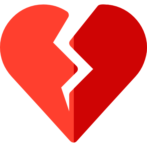 Broken heart icon
