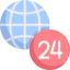 24 hours icon 64x64