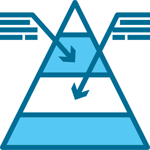 Pyramid chart biểu tượng