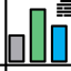 Bar chart icon 64x64