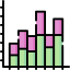 Bar chart icon 64x64