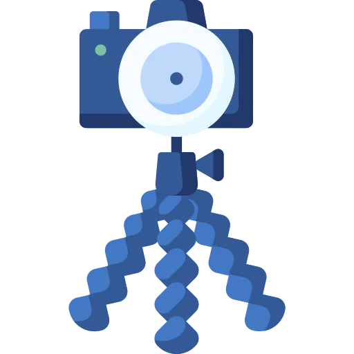 Camera tripod icon
