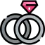 Wedding rings icon 64x64