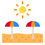 Beach umbrella icon 64x64
