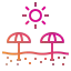 Beach umbrella icon 64x64