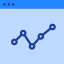 Line chart icon 64x64