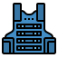 Bullet proof vest icon 64x64