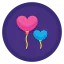 Heart balloon icon 64x64