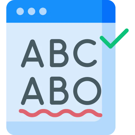 Spell check icon