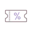 Discount voucher icon 64x64