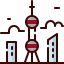 Oriental pearl tower icon 64x64