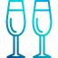 Wine glasses icon 64x64
