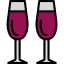 Бокалы для вина иконка 64x64
