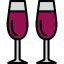 Wine glasses icon 64x64