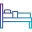 Hotel bed icon 64x64