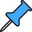 Push pin icon 64x64