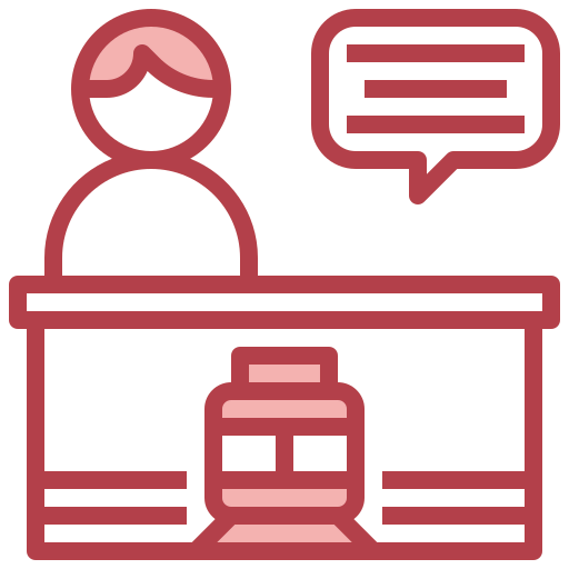 Reception desk icon