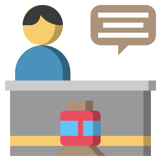 Reception desk icon