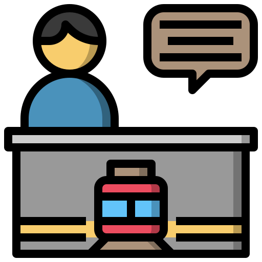 Reception desk icon