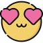 Heart eyes icon 64x64