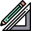 Ruler and pencil icon 64x64