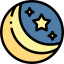 Moon and stars icon 64x64