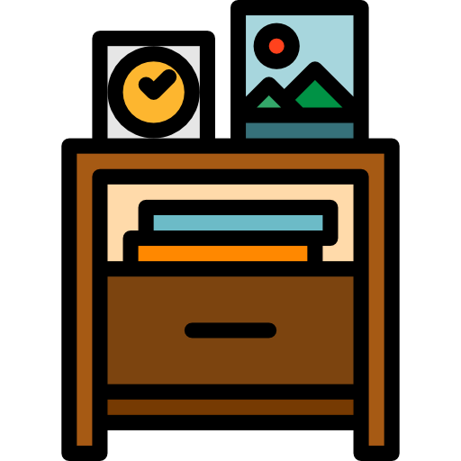 Bedside table icon