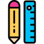 Pencil and ruler icon 64x64