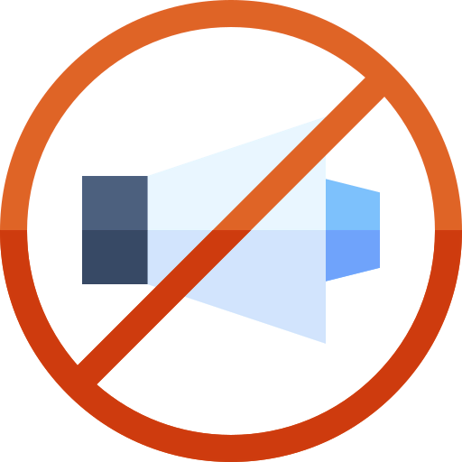 No shouting icon