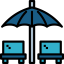 Sun umbrella icon 64x64