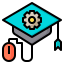 Graduation cap icon 64x64