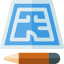 Technical drawing icon 64x64