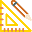 Ruler and pencil Symbol 64x64