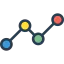 Line chart icon 64x64