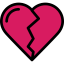 Broken heart icon 64x64