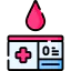 Blood donor card icon 64x64