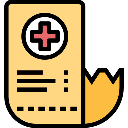 Medical invoice icon