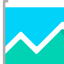 Line chart icon 64x64