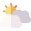 Clouds and sun icône 64x64