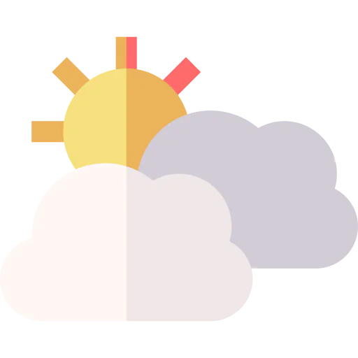 Clouds and sun icon