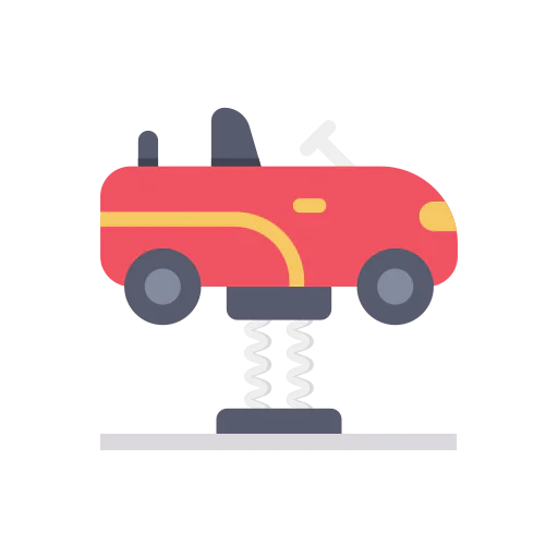 Spring swing car Ikona