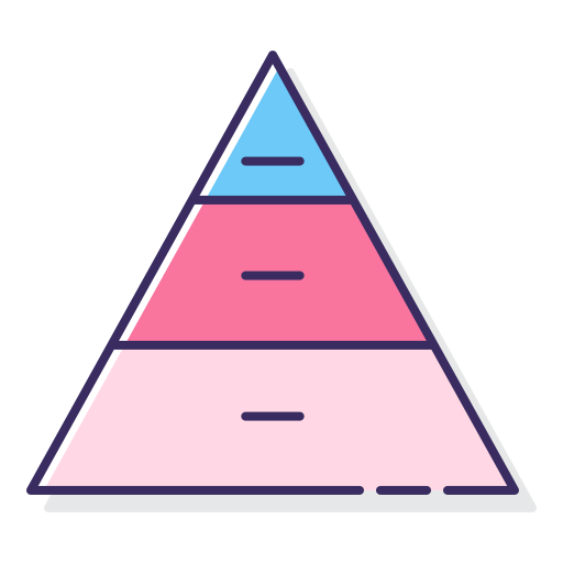 Pyramid chart ícone
