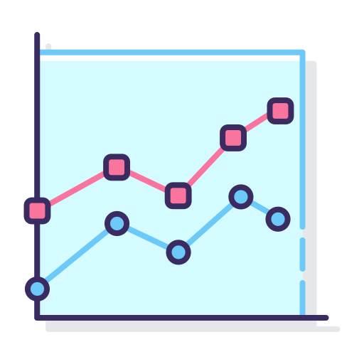 Line chart ícone