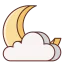 Cloudy night ícono 64x64