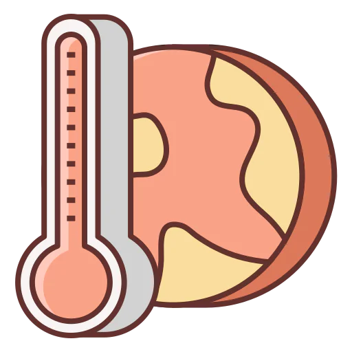 Global warming icon