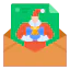 Санта Клаус иконка 64x64