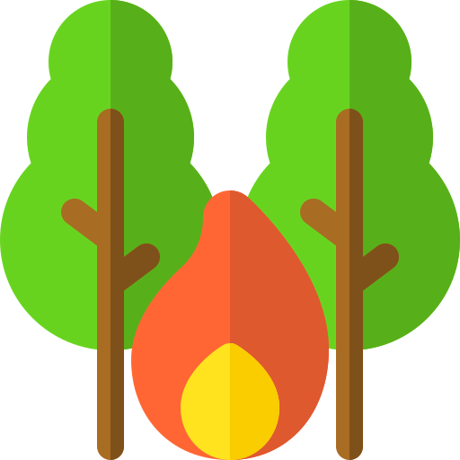 Burning tree icon