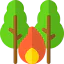 Burning tree icon 64x64