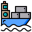 Cargo boat icon 64x64